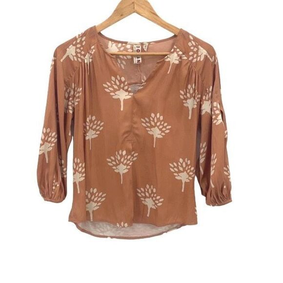 Dolan Anthropologie Left Coast Collection Womens Printed 3/4 Sleeve Alvia Peasan - Picture 2 of 10